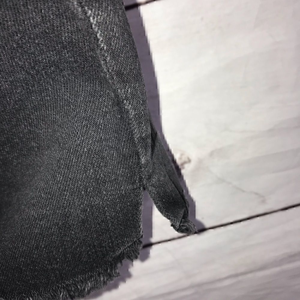 NEW Madewell High-Rise Denim Shorts in Black Frost: Button-Front Edition Size 26 - Picture 8 of 12
